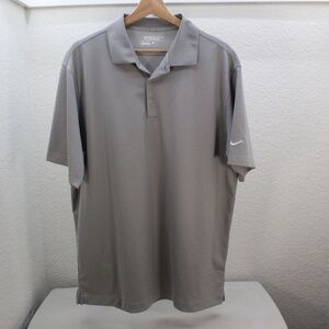 NIKE GOLF Mens DRI-FIT Polo Shirt  Color is Gray size is Large.
